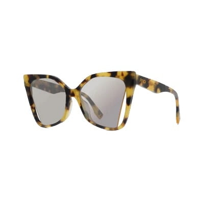 ケース付き FENDI サングラス べっ甲 ゴールド ロゴ アニマル柄